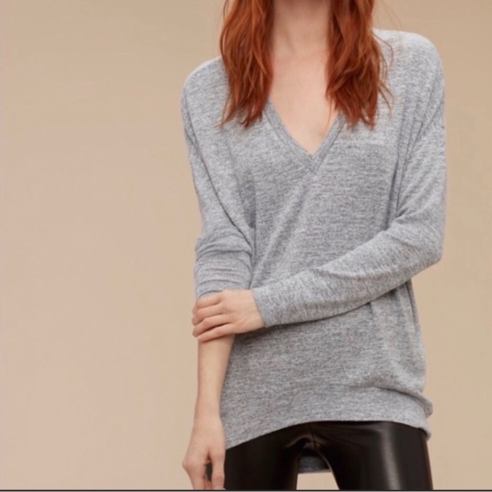 ARITZIA WILFRED FREE Greyish Lavender Devinette Sweater